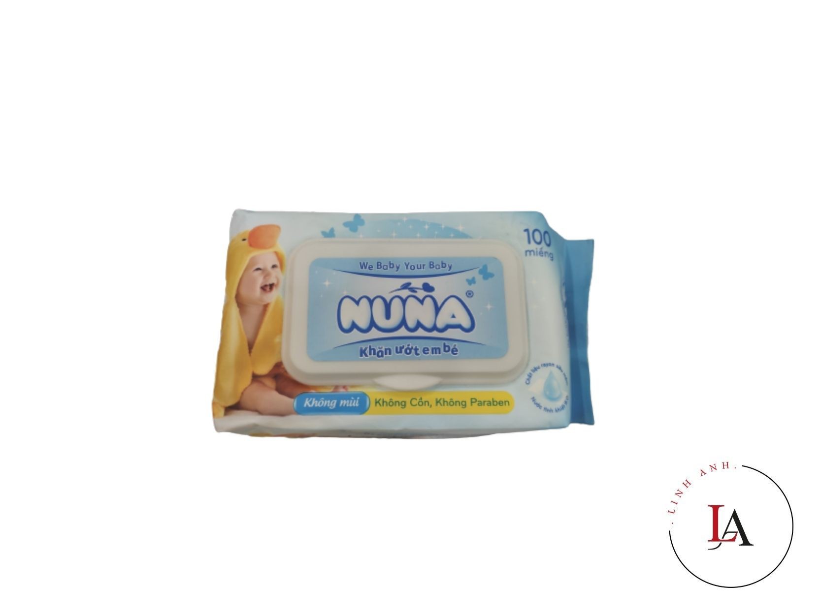 Giấy ướt Nuna 100 tờ không mùi